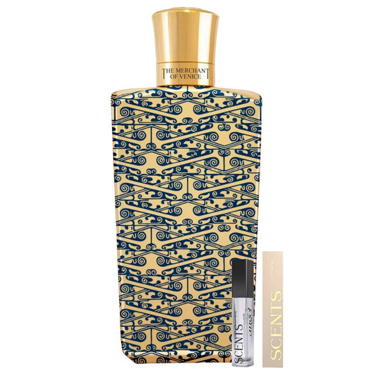 merchant-of-venice, gold-regatta, eau-de-parfum, unisex-perfume, marine-woody, niche-fragrance, sample, decant, 10ml, travel-size, luxury-fragrance, 2023, veronique-nyberg, red-algae, fig, salt, immortelle, vanilla, amber, aquatic-perfume, summer-scent, venetian-perfume