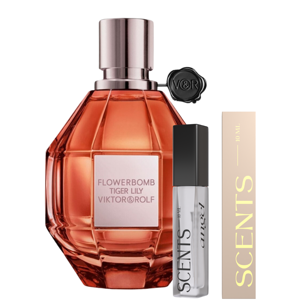 flower bomb tiger lily perfume Viktor & Rolf Flowerbomb Tiger Lily Eau De Parfum– 5ml & 10ml Samples and Full Bottle| Scents Angel