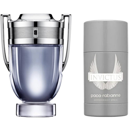 Paco Rabanne Invictus Eau De Toilette Gift Set for Men
