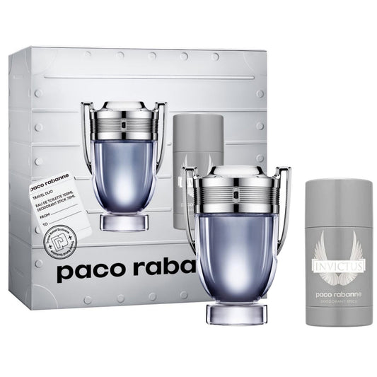 Paco Rabanne Invictus Eau De Toilette Gift Set for Men