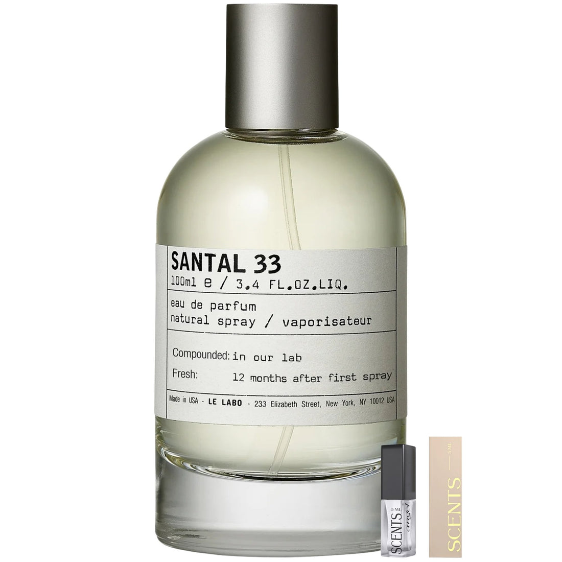 Le Labo Santal 33 Eau de Parfum – 5ml & 10ml Samples and Full
