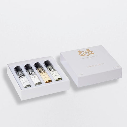 Parfums de Marly Feminine Discovery Collection 4 X 10 ML by Parfums de Marly Scents Angel ScentsAngel Luxury Fragrance, Cologne and Perfume Sample  | Scents Angel.